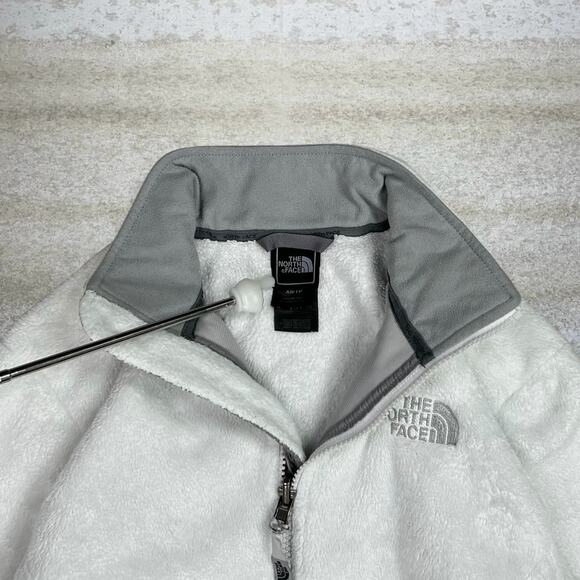 Vintage Y2K The North Face Jacket Womens XS White Fleece Full Zip Logo - Picture 3 of 3